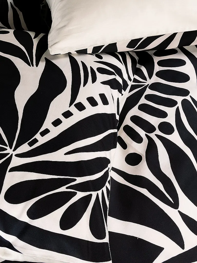 ESSENZA | Satin Bettwäsche 2x  70x90cm / 140x200cm ALLORI Anthracite | 