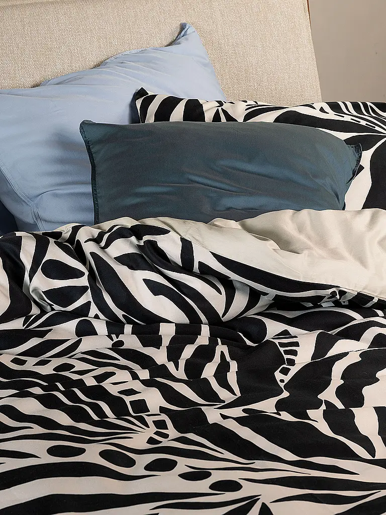 ESSENZA | Satin Bettwäsche 2x  70x90cm / 140x200cm ALLORI Anthracite | 