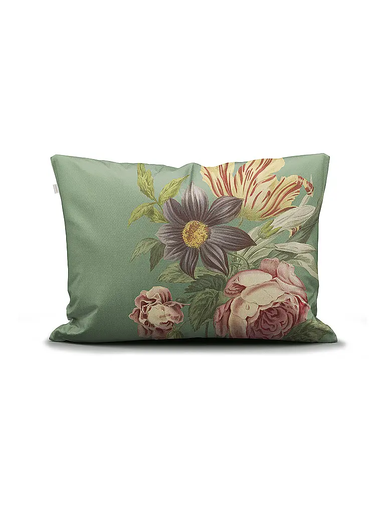 ESSENZA | Satin Bettwäsche 2x  70x90cm / 140x200cm MADIA Basil Green | olive
