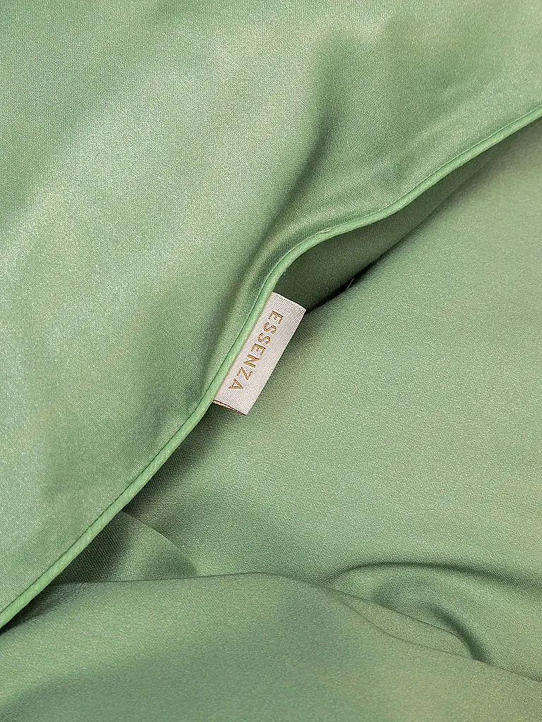 ESSENZA | Satin Bettwäsche 2x  70x90cm / 140x200cm MADIA Basil Green | olive