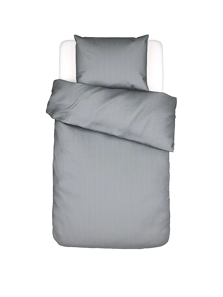 ESSENZA | Satin Bettwäsche 70x90cm / 140x200cm COLETTA Global Grey | grau
