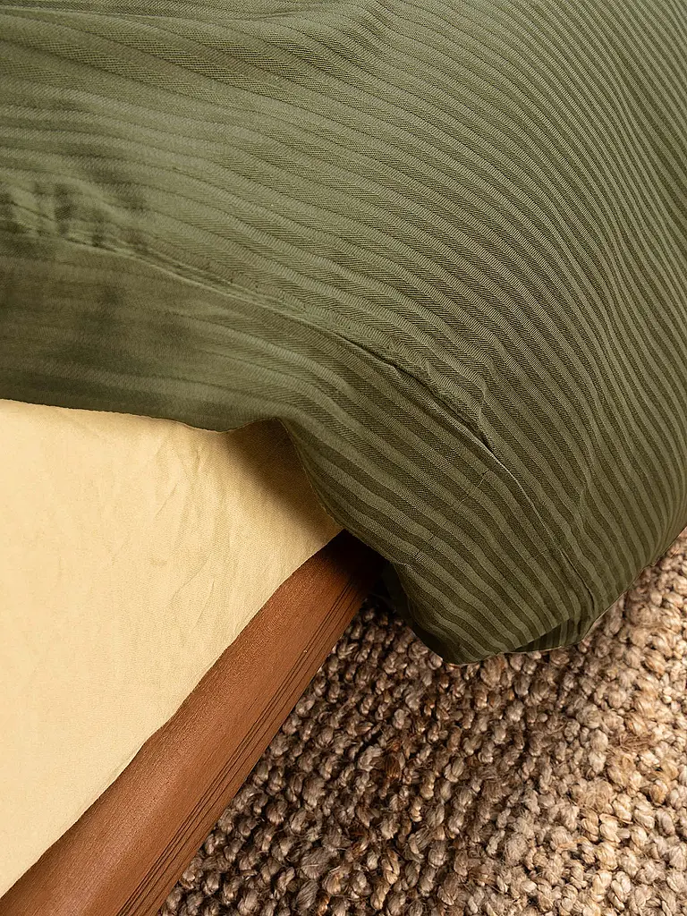 ESSENZA | Satin Bettwäsche 70x90cm / 140x200cm COLETTA Moss | olive
