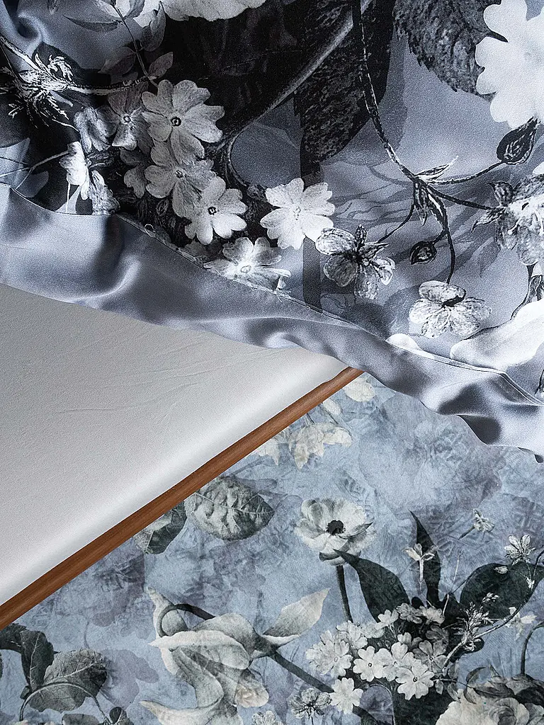 ESSENZA | Satin Bettwäsche 70x90cm / 140x200cm FLOOR Global Grey | 