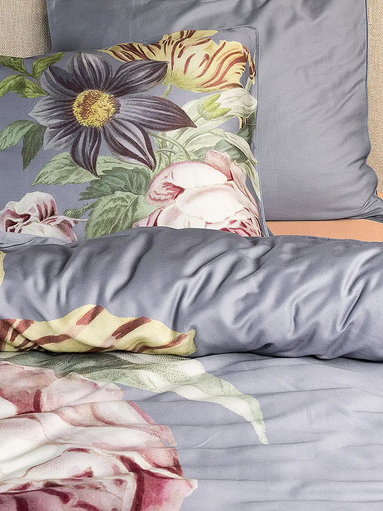 ESSENZA | Satin Bettwäsche 70x90cm / 140x200cm MADIA Global Grey | 