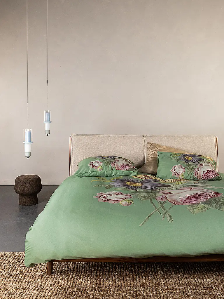 ESSENZA | Satin Bettwäsche 70x90cm / 140x220cm MADIA Basil Green | olive