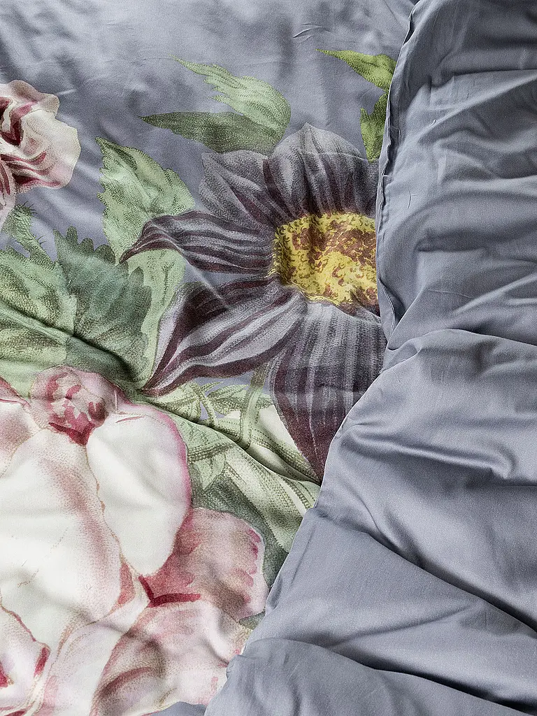 ESSENZA | Satin Bettwäsche 70x90cm / 140x220cm MADIA Global Grey | 