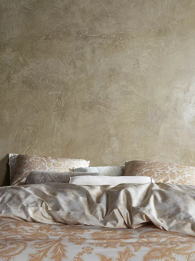 ESSENZA | Satin Bettwäsche MAERE 70x90cm/140x200cm Faded White | beige