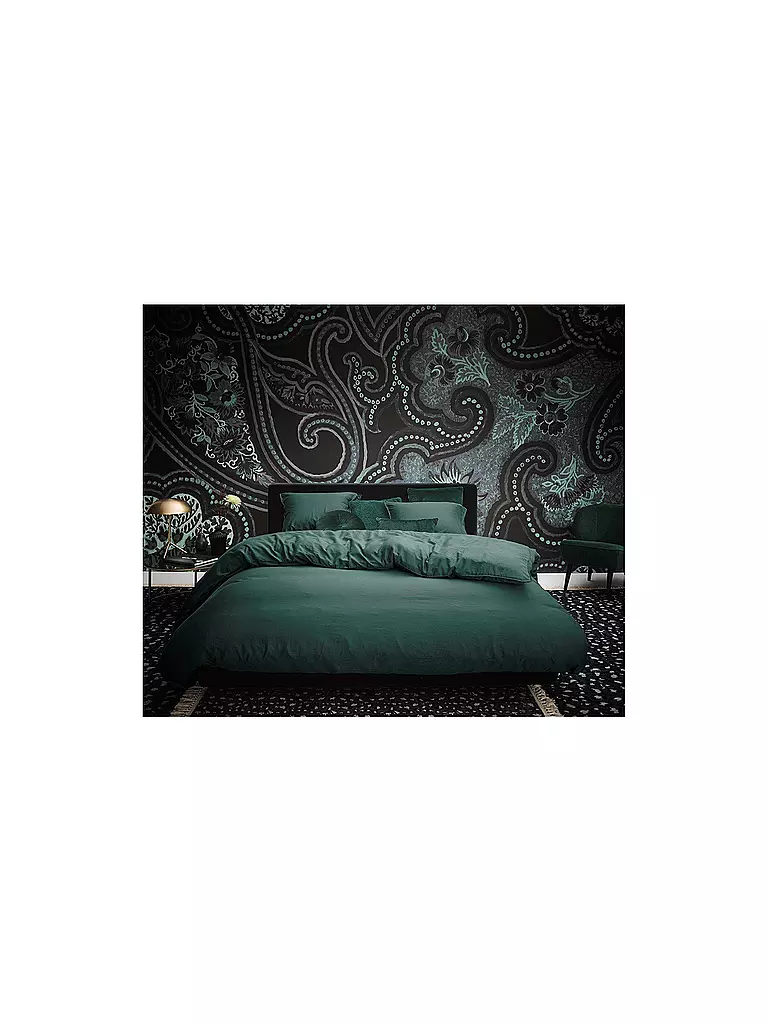 ESSENZA | Satin-Bettwäsche 70x90cm/140x200cm Green | dunkelgrün