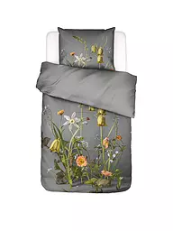 ESSENZA | Satin-Bettwäsche FABRICE 70x90cm/140x200cm Flower Ocher | grau
