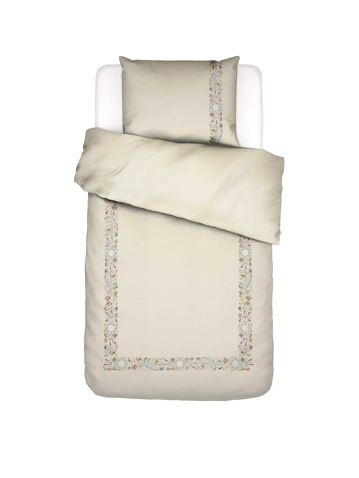 ESSENZA | Satin-Bettwäsche VERONIQ 70x90cm/140x200cm Vanilla  | beige