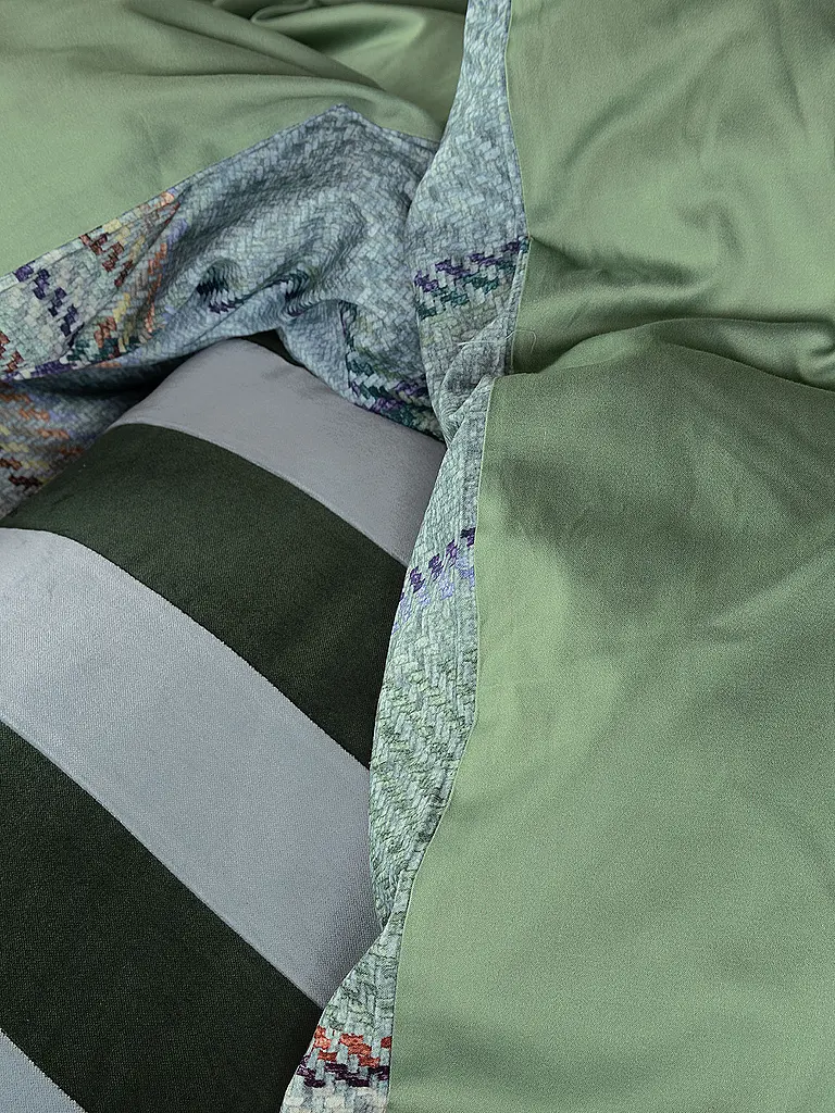 ESSENZA | Twill Bettwäsche  70x90cm / 140x220cm MEAU Basil Green | hellgrün