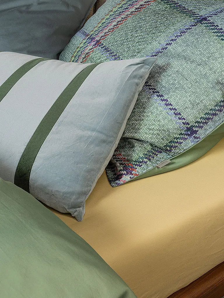 ESSENZA | Twill Bettwäsche 70x90cm / 140x200cm MEAU Basil Green | hellgrün