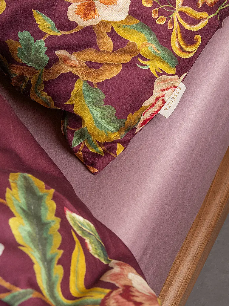 ESSENZA | Twill Bettwäsche 70x90cm / 140x200cm ROSANELLA Mauve / Wine | beere