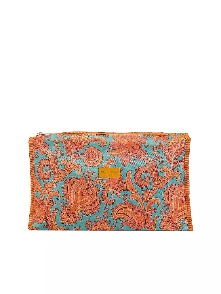 ETRO | Kosmetiktasche (53 Türkis / Camel) | türkis