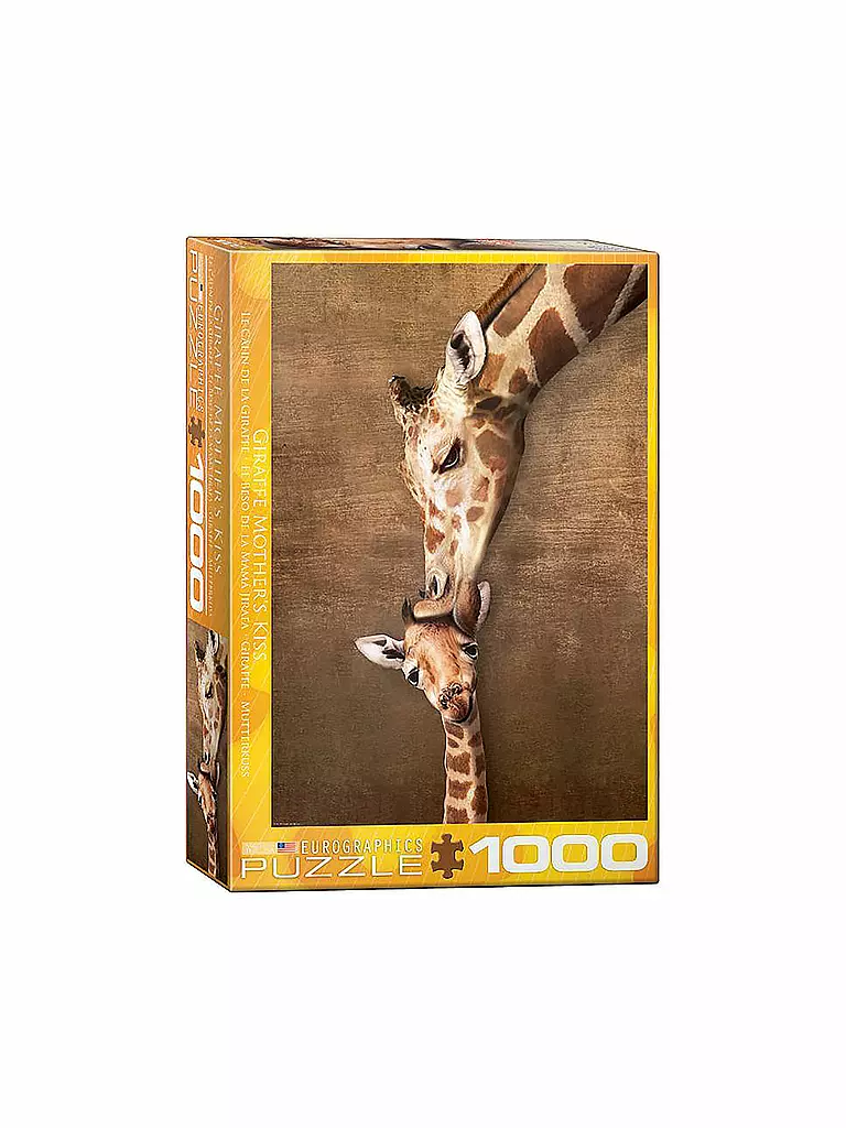 EUROGRAPHICS | Puzzle -  Giraffe Mother's Kiss 1000 Teile | bunt