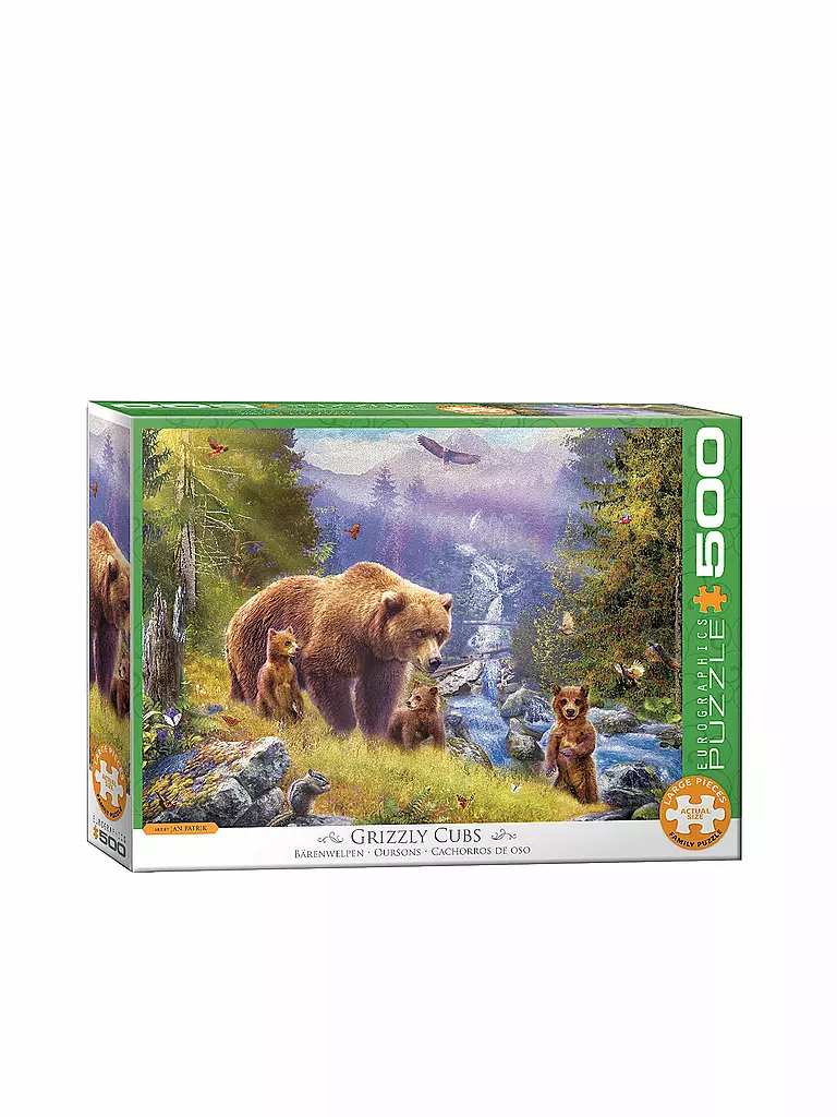 EUROGRAPHICS | Puzzle - Grizzly Cubs 500 Teile | keine Farbe