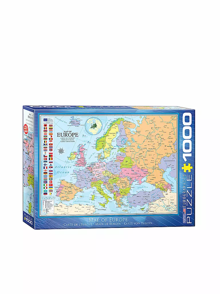 EUROGRAPHICS | Puzzle - Map of Europe (1000 Teile) | bunt