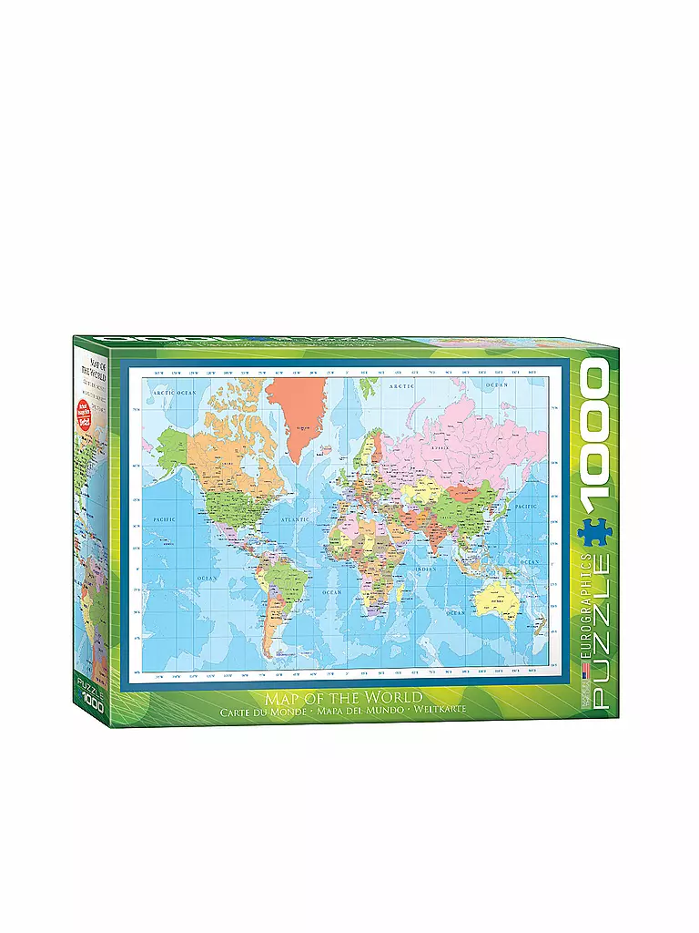 EUROGRAPHICS | Puzzle - Modern Map of the World (1000 Teile) | bunt