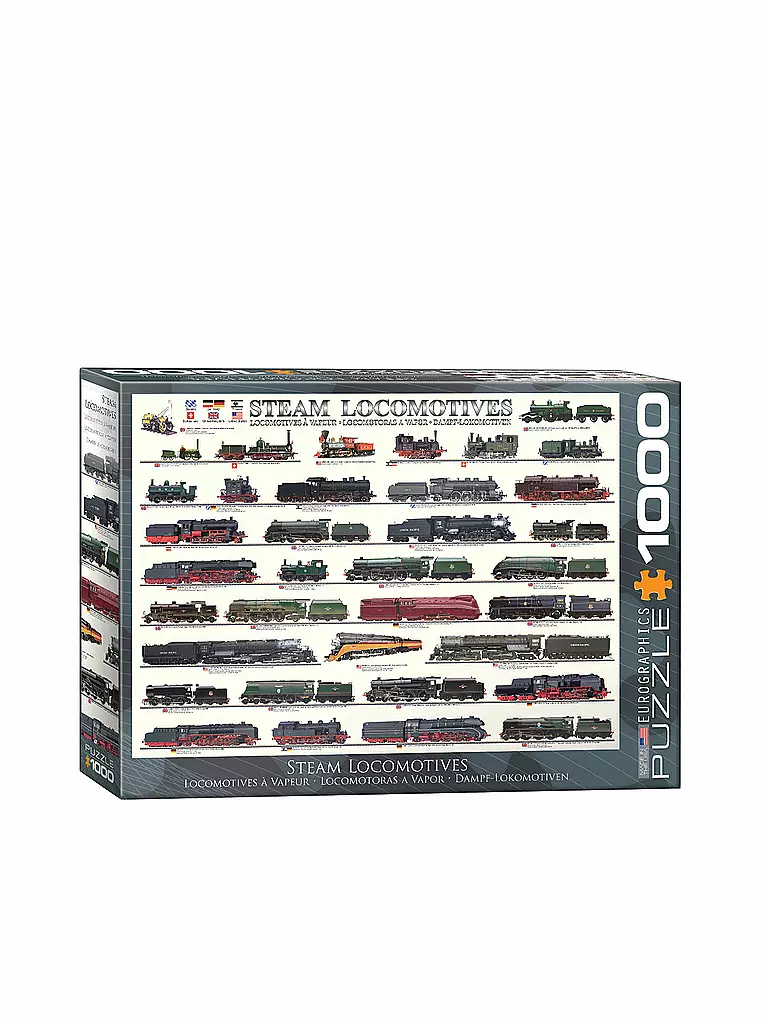 EUROGRAPHICS | Puzzle - Steam Locomotives (1000 Teile) | bunt