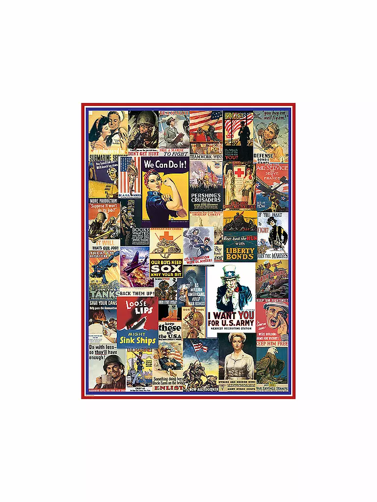 EUROGRAPHICS | Puzzle - Vintage Posters (1000 Teile) | bunt