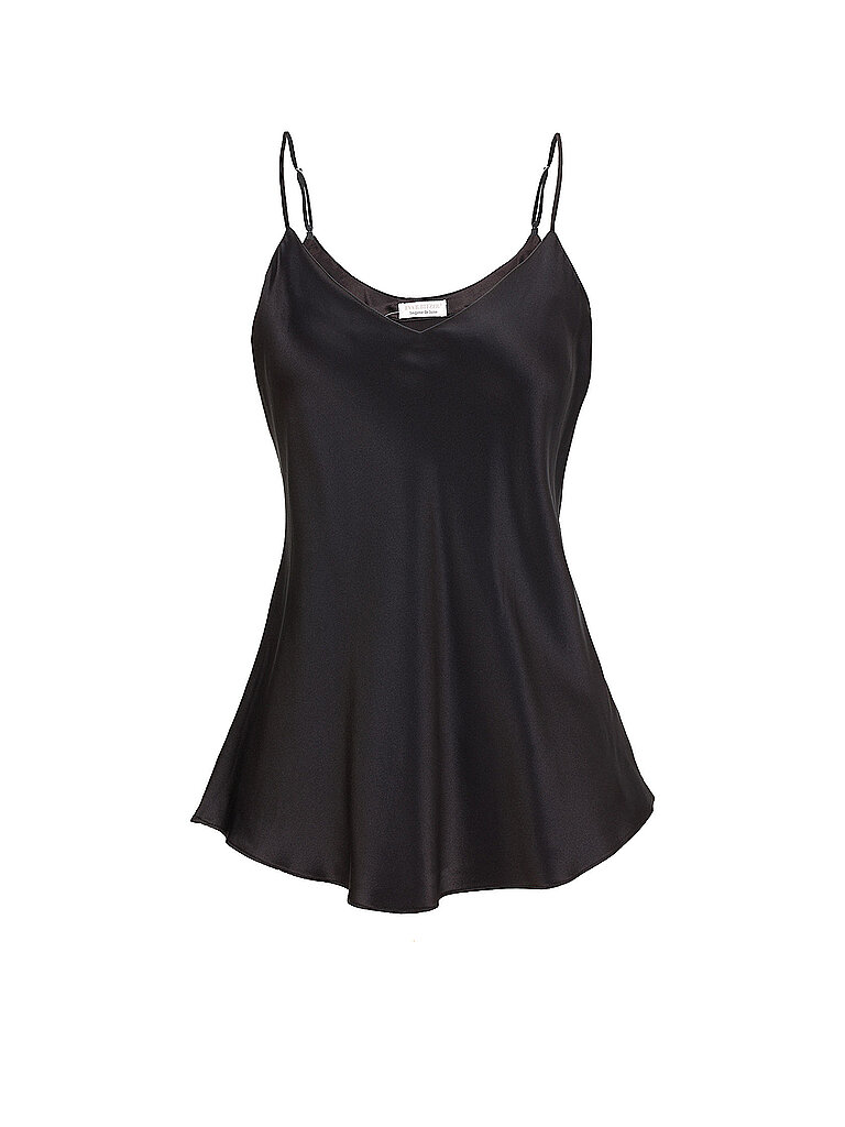 EVA BITZER Top de seda negro negro | 42