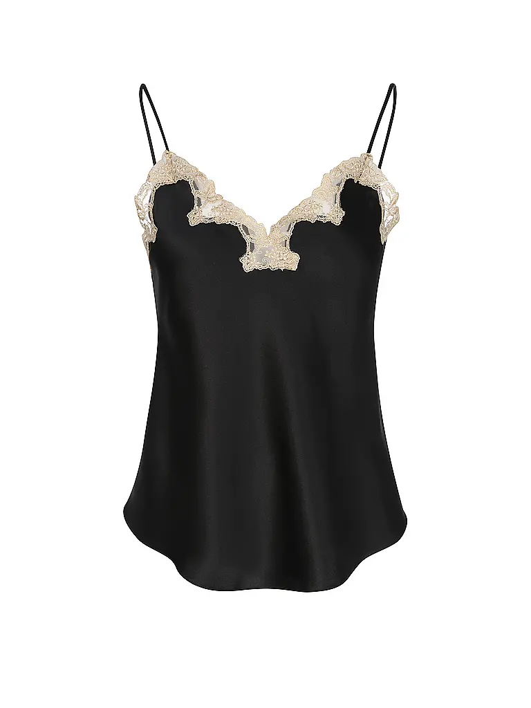 EVA BITZER | Seidentop | Schwarz