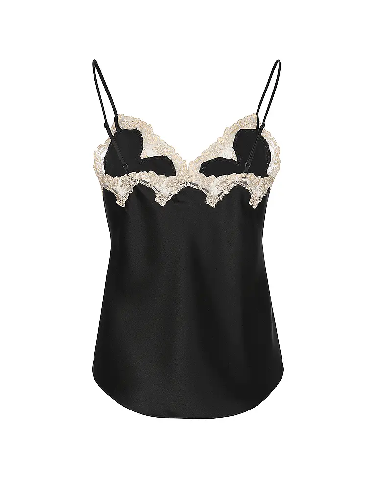 EVA BITZER | Seidentop | Schwarz