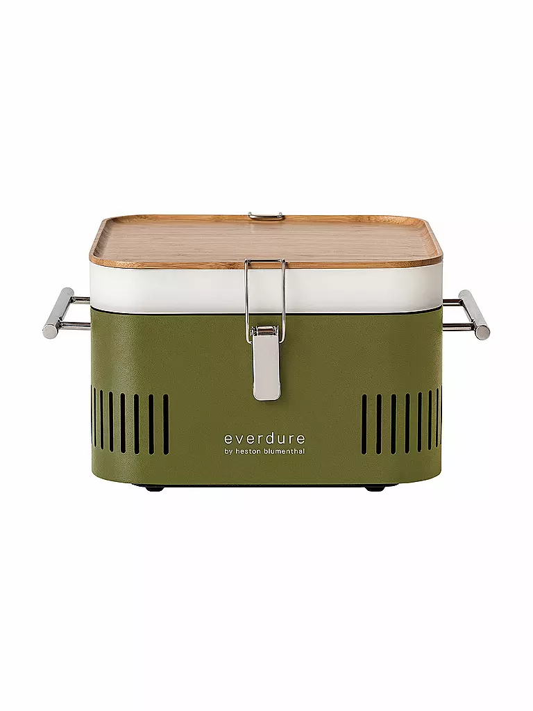 EVERDURE BY HESTON BLUMENTHAL | Tragbarer Holzkohlegrill CUBE Khaki | gruen