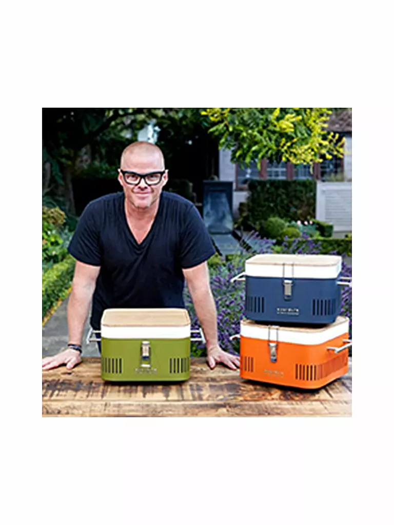 EVERDURE BY HESTON BLUMENTHAL | Tragbarer Holzkohlegrill CUBE Khaki | gruen