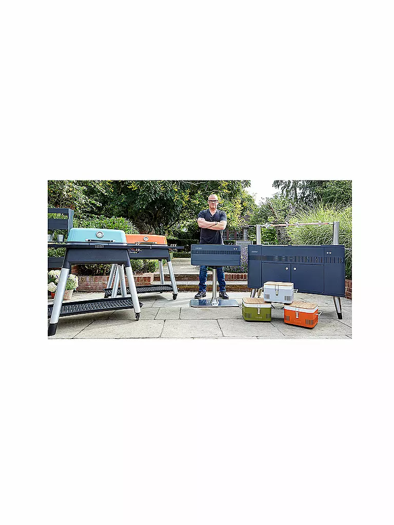 EVERDURE BY HESTON BLUMENTHAL | Tragbarer Holzkohlegrill CUBE Orange | orange