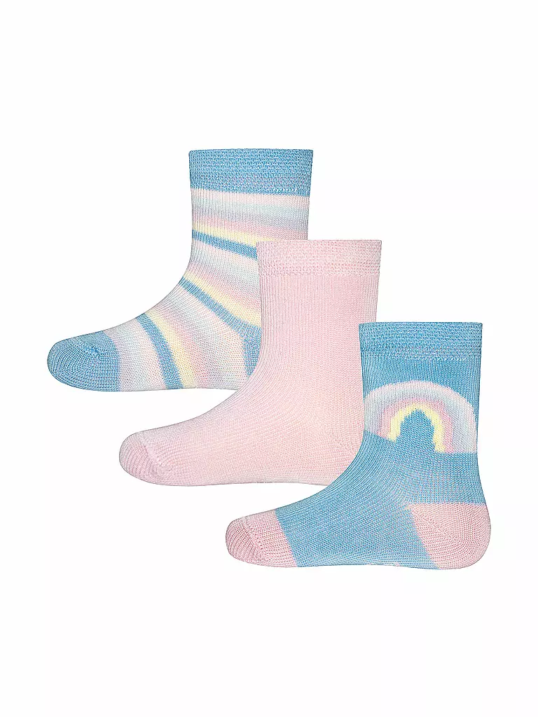 EWERS | Mädchen-Socken 3-er Pkg. blau rosa | hellblau