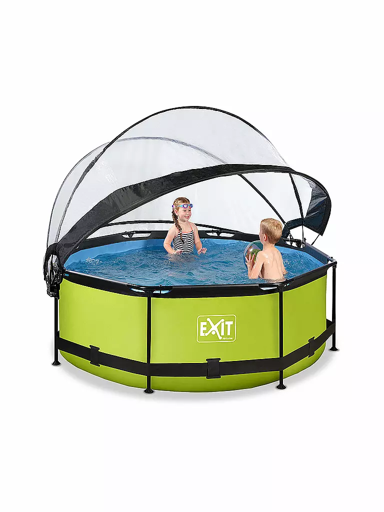 EXIT TOYS | Lime Pool ø244x76cm mit Abdeckung und Filterpumpe | keine Farbe