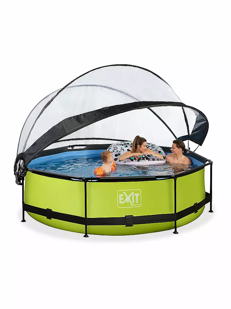 EXIT TOYS | Lime Pool ø300x76cm mit Abdeckung und Filterpumpe | keine Farbe