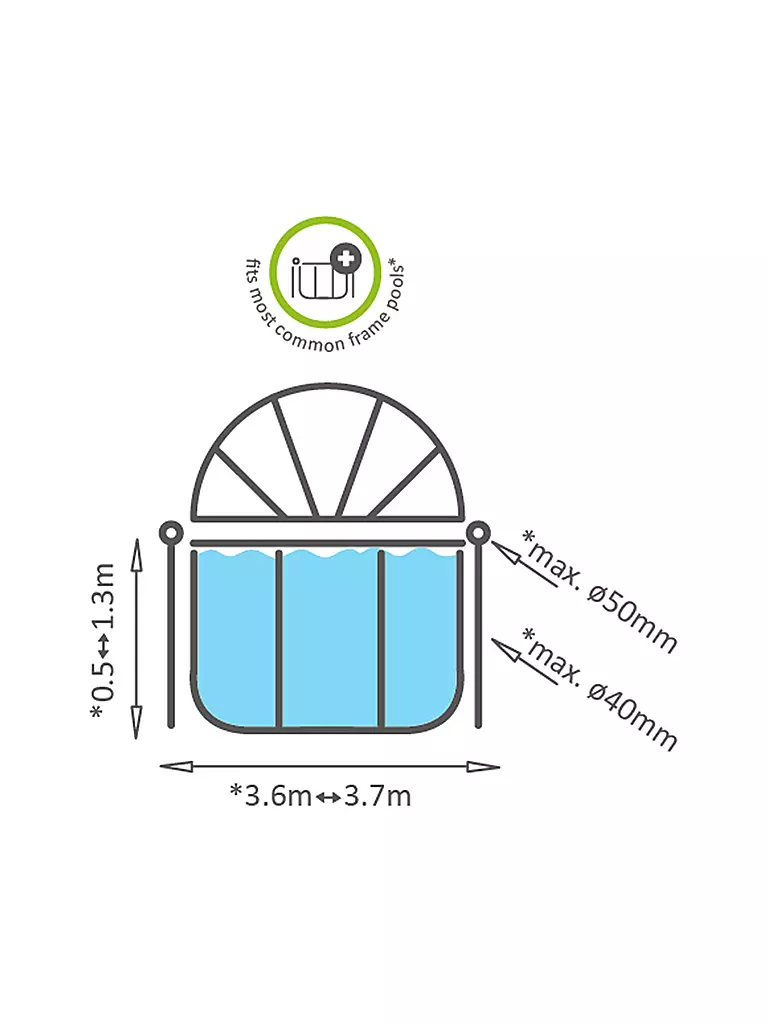 EXIT TOYS | Pool Abdeckung 360cm | keine Farbe