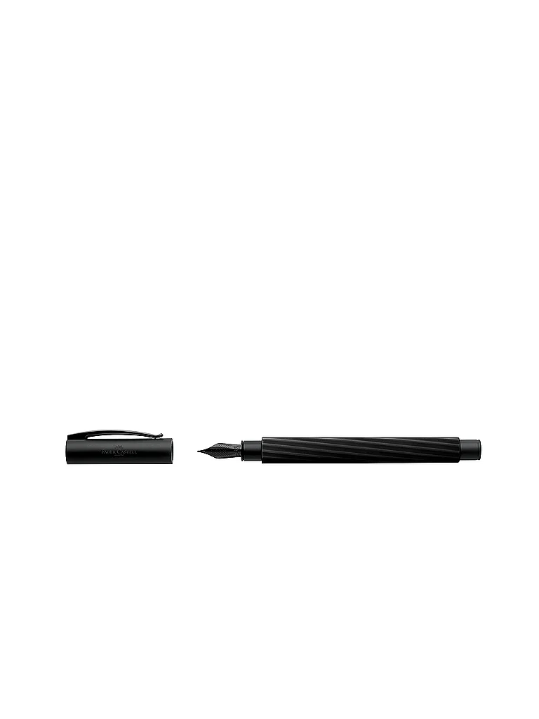 FABER-CASTELL Füllhalter Ambition Italic Breit Obsidian Black noir