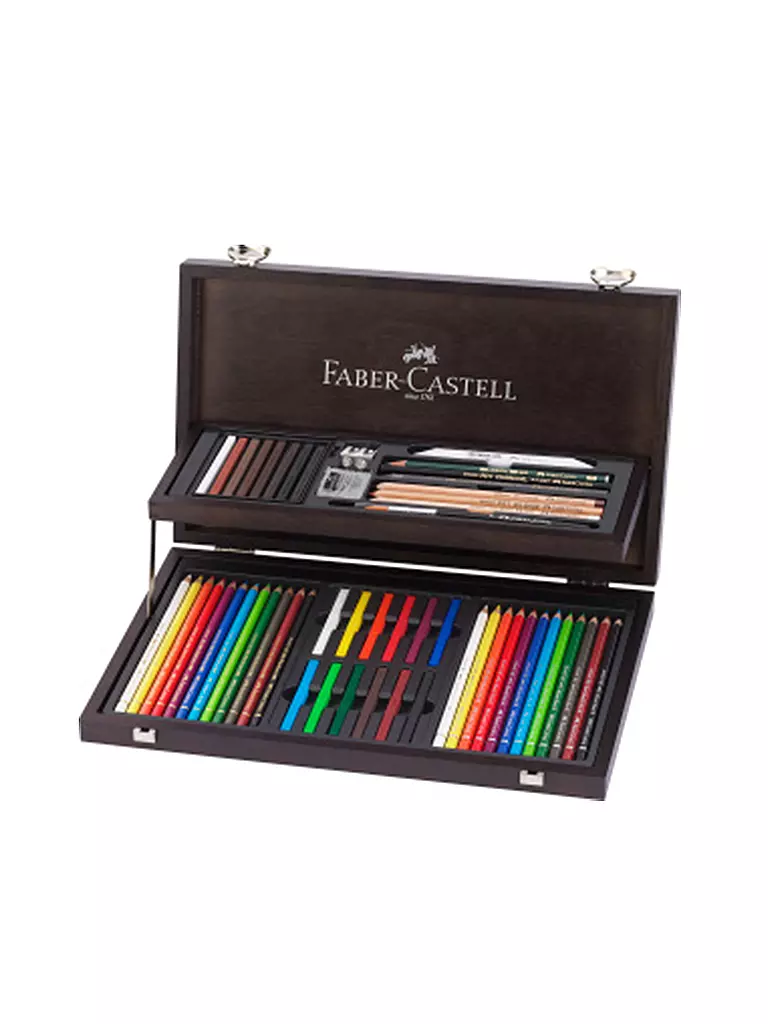 FABER-CASTELL | Art & Graphic Compendium, Holzkoffer, 53-teilig | keine Farbe