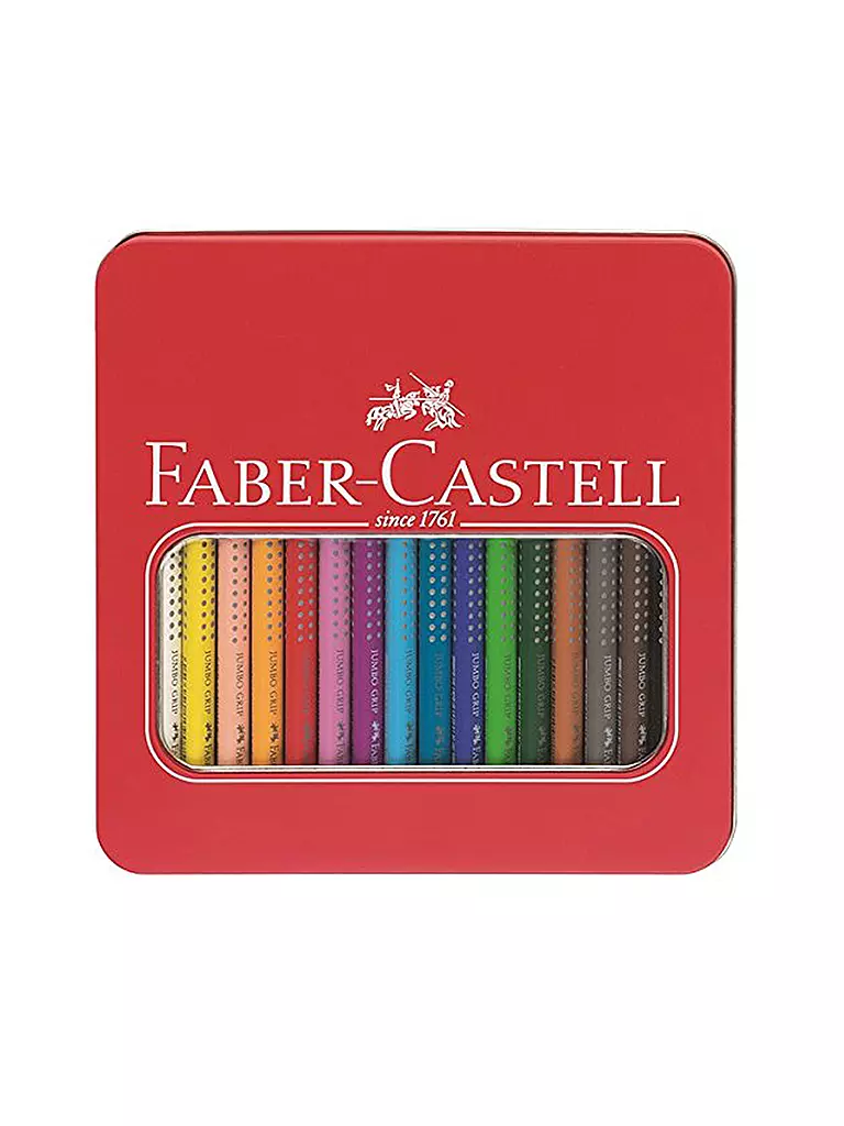 FABER-CASTELL | Buntstifte Jumbo Grip - 16er im Metalletui | 