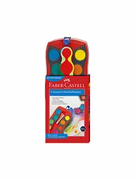 FABER-CASTELL | Connector Deckfarbkasten, rot, 12 Farben | Keine Farbe