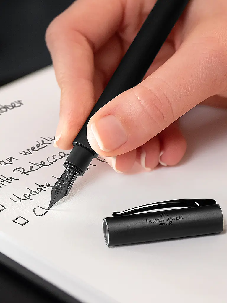 FABER-CASTELL | Füllhalter Ambition All Black Federbreite B, schwarz | Schwarz