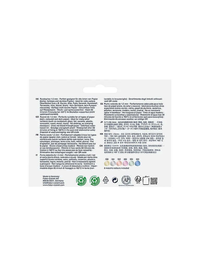 FABER-CASTELL | Goaf Kreativ Marker 1.5 Set 6tlg.  | bunt