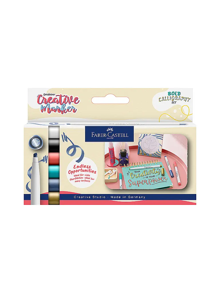 FABER-CASTELL | Gofa Kreativmarker 6er Etui Calli | Bunt