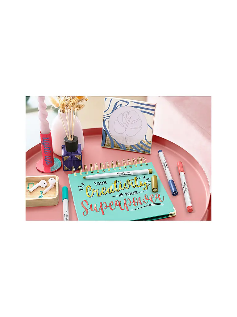 FABER-CASTELL | Gofa Kreativmarker 6er Etui Calli | Bunt