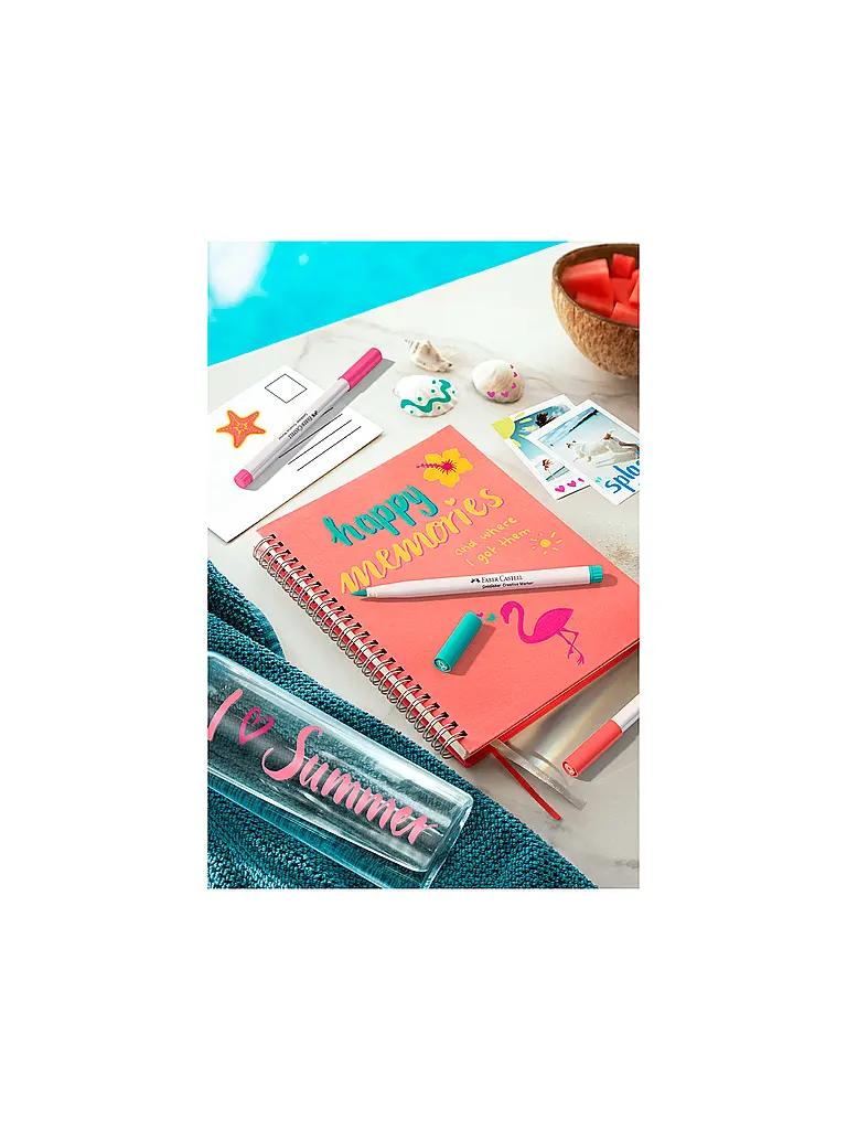FABER-CASTELL | Gofa Kreativmarker 6er Etui Holiday | bunt