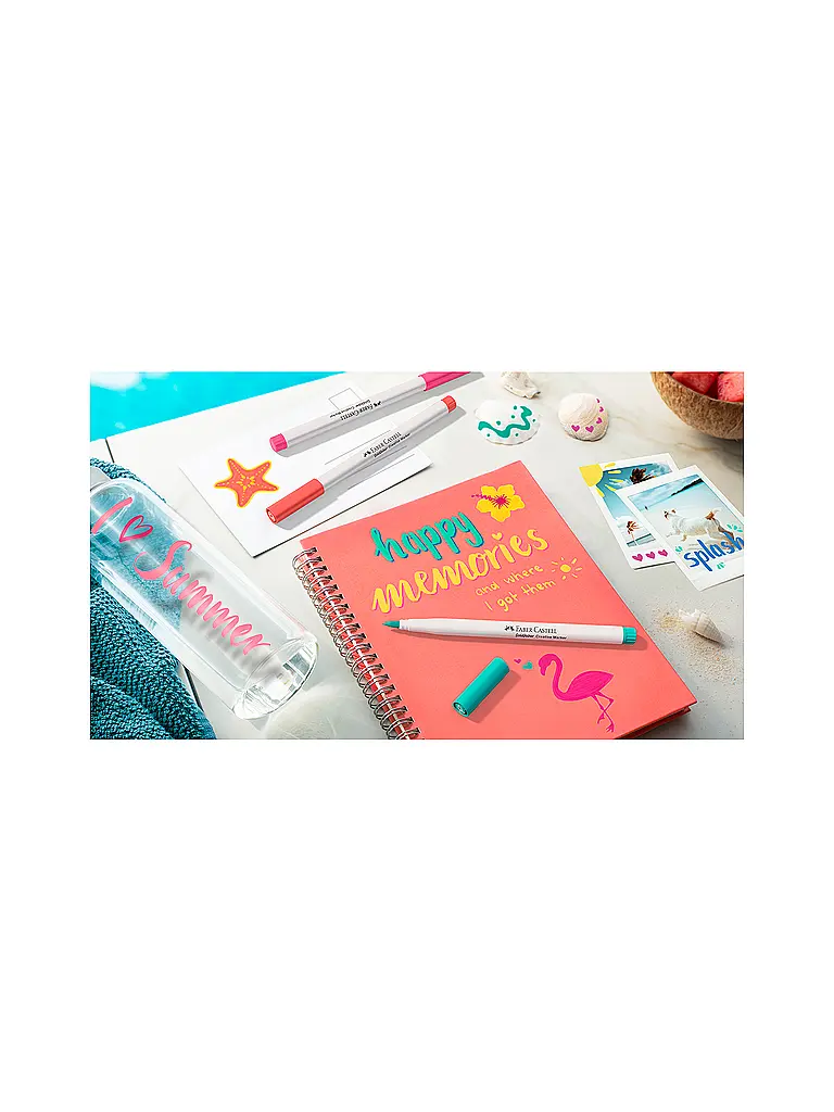 FABER-CASTELL | Gofa Kreativmarker 6er Etui Holiday | bunt