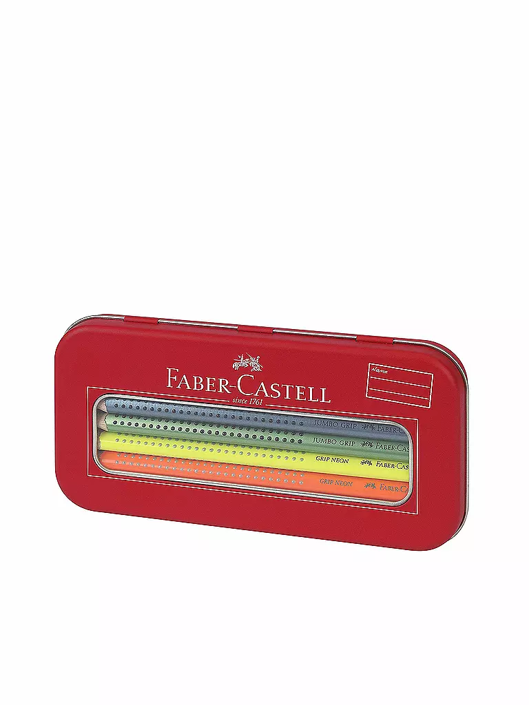 FABER-CASTELL | Jumbo Grip Malset - Neon Metallic 10er | transparent
