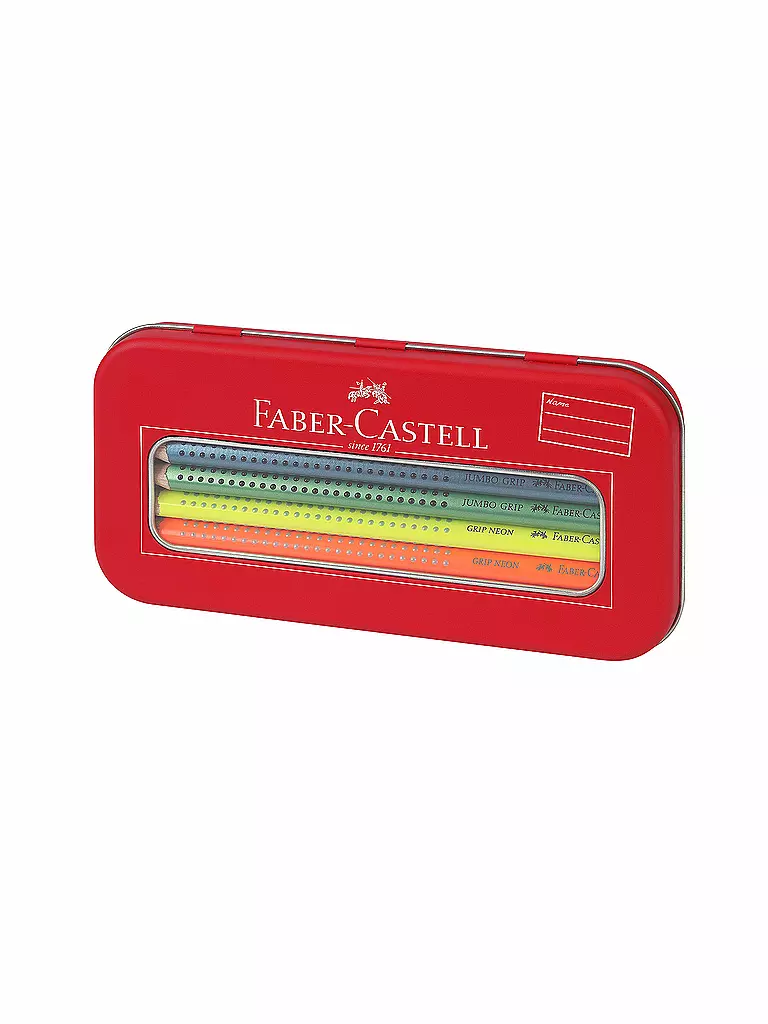 FABER-CASTELL | Jumbo Grip Malset Neon & Metallic im Metalletui, 11-teilig | keine Farbe
