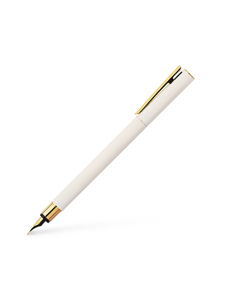 FABER-CASTELL | Neo Slim Füllhalter Federbreite F, gold marshmallow | Weiss