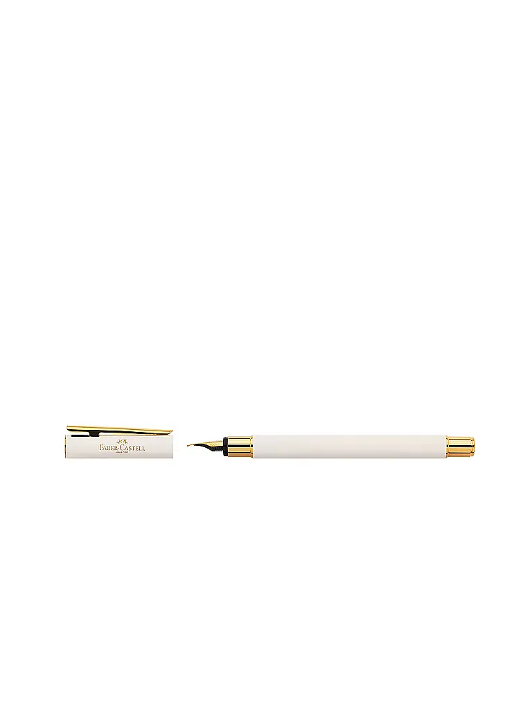 FABER-CASTELL | Neo Slim Füllhalter Federbreite F, gold marshmallow | Weiss