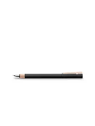 FABER-CASTELL | Neo Slim Metall Füller Federbreite M, schwarz mit rosegold | Schwarz