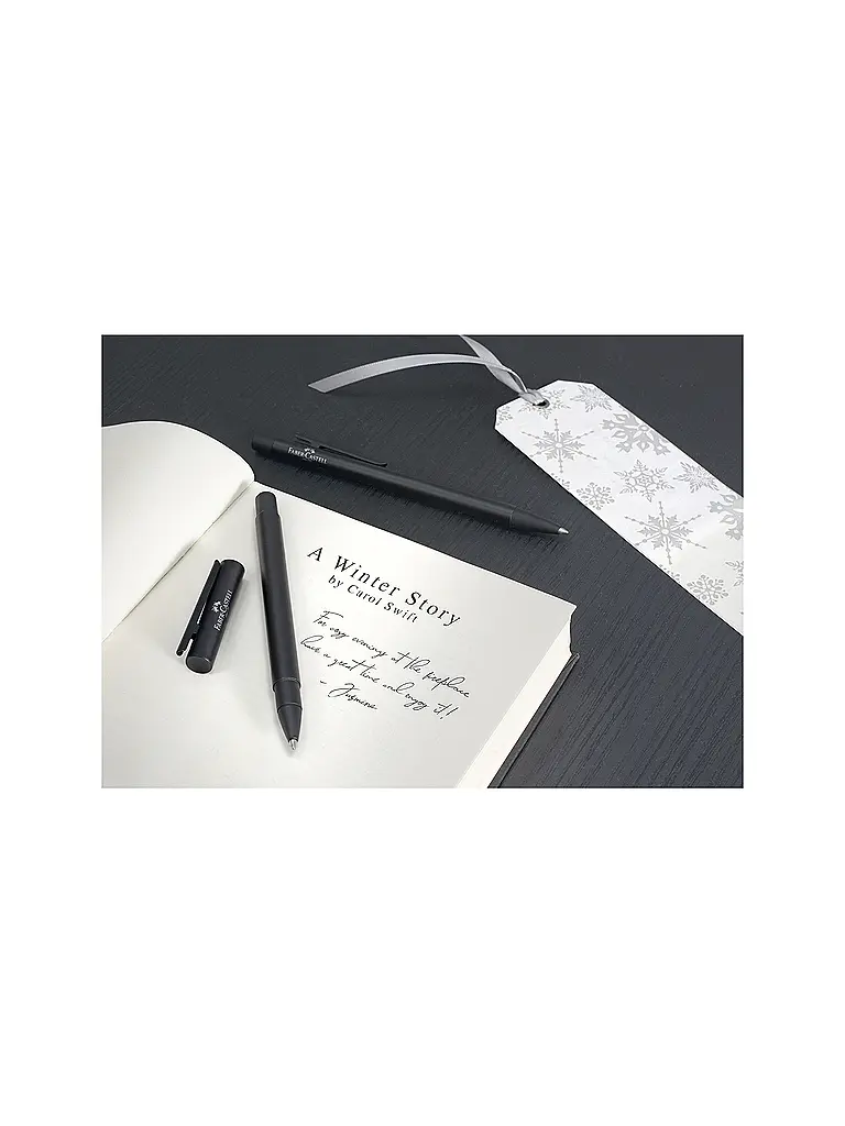 FABER-CASTELL | Neo Slim Metall Tintenroller Schwarz | Schwarz